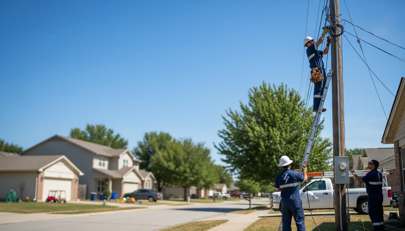 Residential electrician providing installation services in Avera, GA